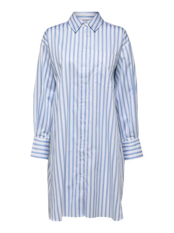 Selected Femme Curve Sukienka koszulowa 'Dora'  jasnoniebieski / biały