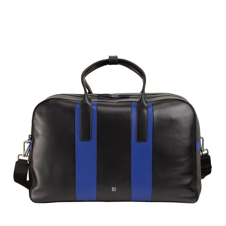 DUDU Skórzana torba podróżna Duffle Bag Large, torba podróżna Weekender Overnight z podwójnym uchwytem 32 litry, torba gimnastyczna Duffel z paskiem na ramię