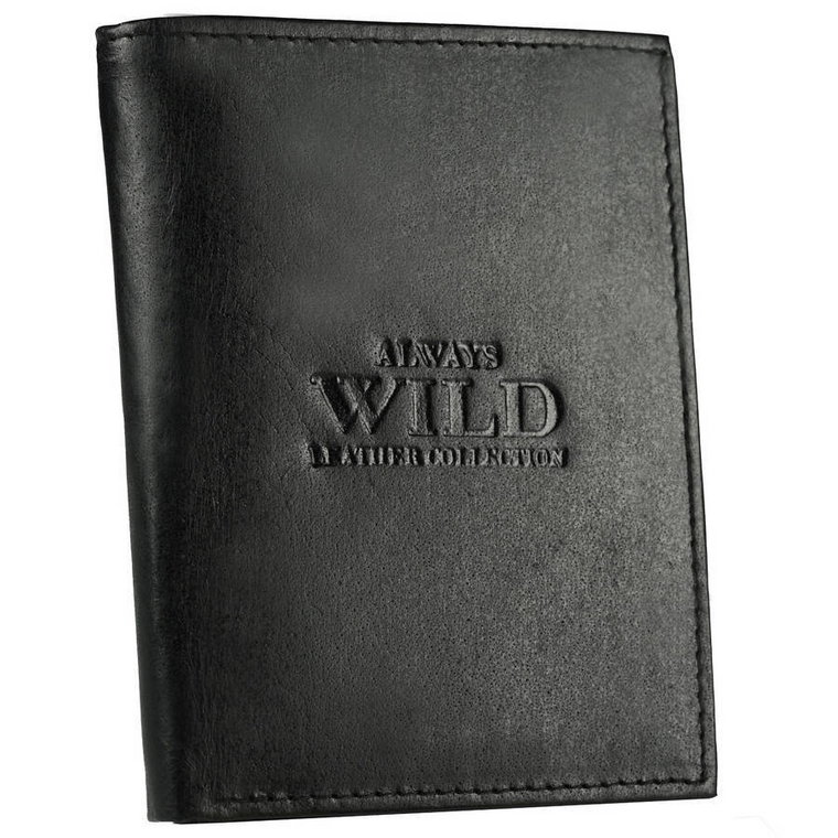 Skórzany pionowy portfel bez zapięcia  Always Wild