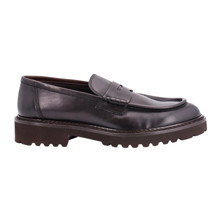 Brązowe Skórzane Loafersy - Aw23 Upgrade Doucal's