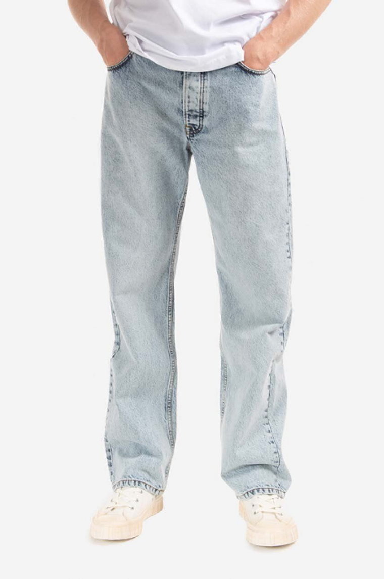 Wood Wood jeansy bawełniane Al Rigid Denim Straight Fit 12225804.7051-OFFWHIT