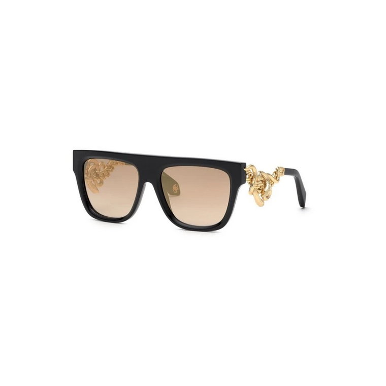 Shiny Black Brown Gradient Okulary Roberto Cavalli