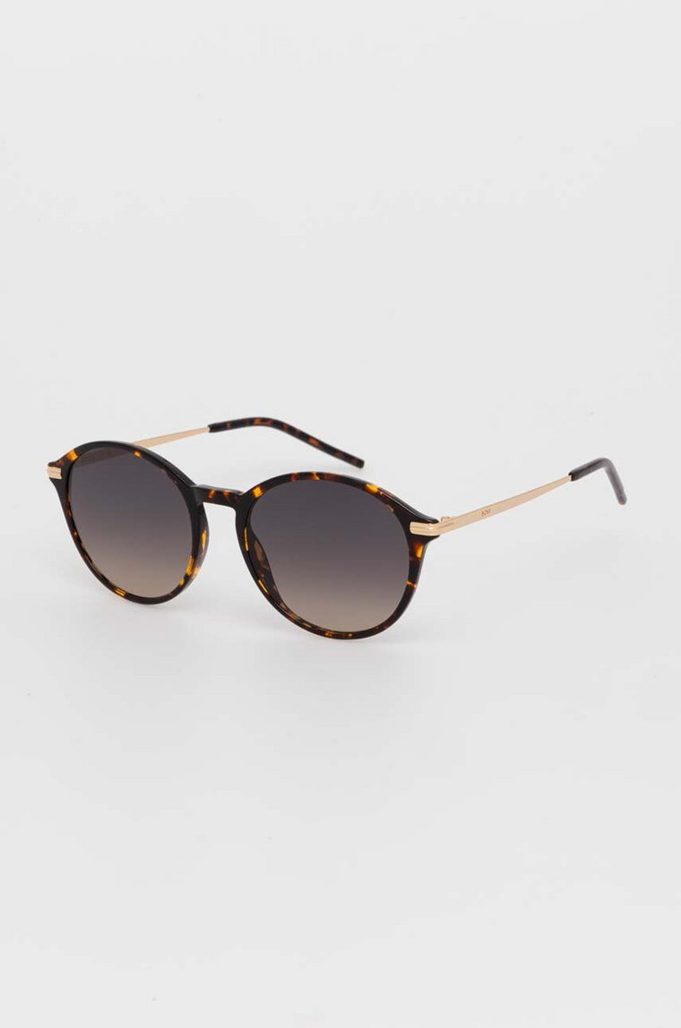 BOSS okulary przeciwsłoneczne damskie kolor brązowy BOSS 1662/S
