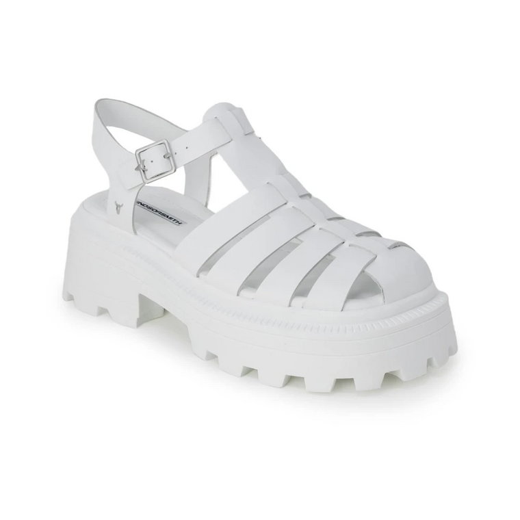 Eleganckie białe płaskie sandały dla kobiet Windsor Smith