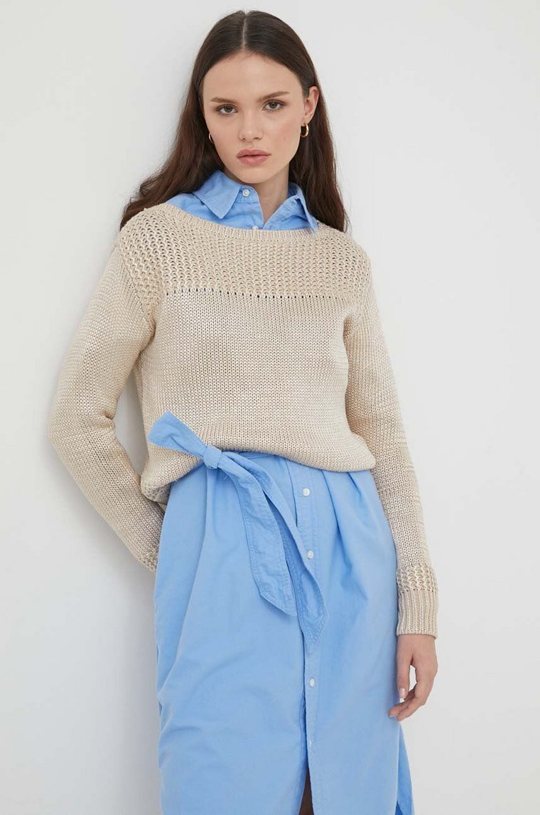 Lauren Ralph Lauren sweter damski kolor beżowy
