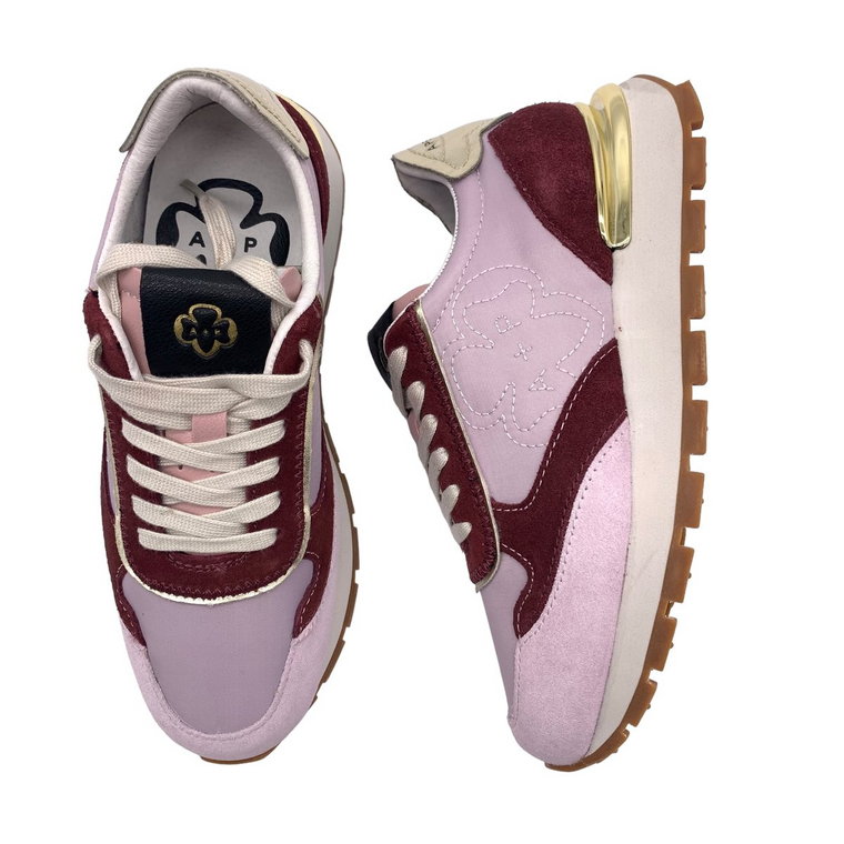 Buty damskie eleganckie sportowe na platformie APEPAZZA r. 35 fiolet bordo