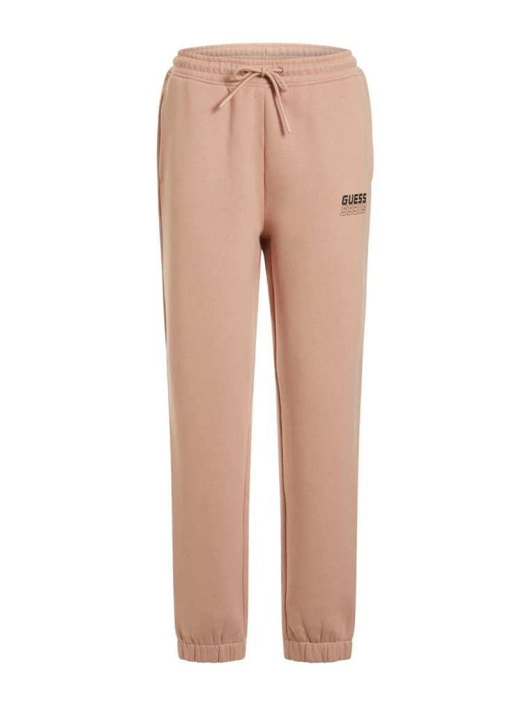 Damskie spodnie dresowe GUESS ALISHA LONG PANTS - różowe