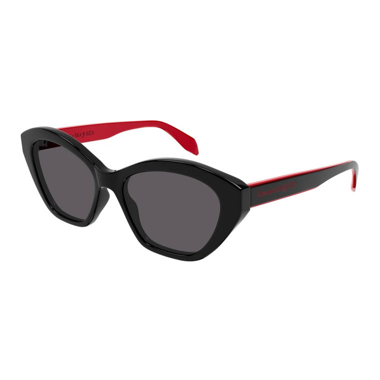 Am0355S 003 Czarne Szare Okulary przeciwsłoneczne Alexander McQueen