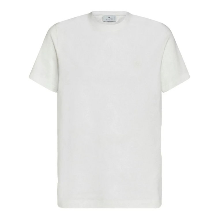 Biała Koszulka z Paisley Printem Etro