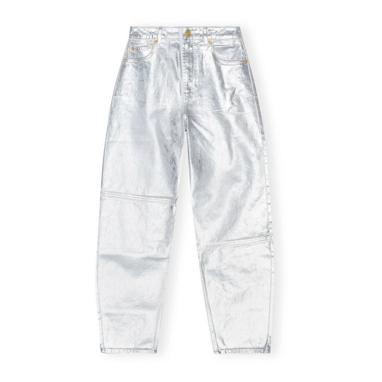 Białe Foil Stary Jeans Ganni