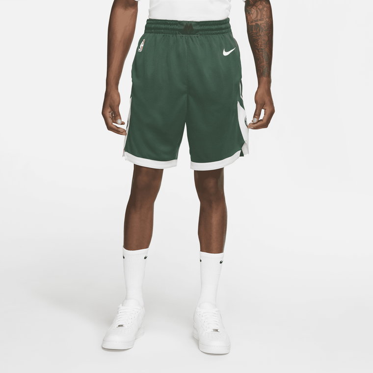 Męskie spodenki Nike NBA Swingman Milwaukee Bucks IconEdition - Zieleń