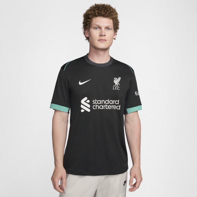 Męska koszulka piłkarska Nike Dri-FIT Liverpool F.C. Stadium 2024/25 (wersja wyjazdowa)  replika - Czerń