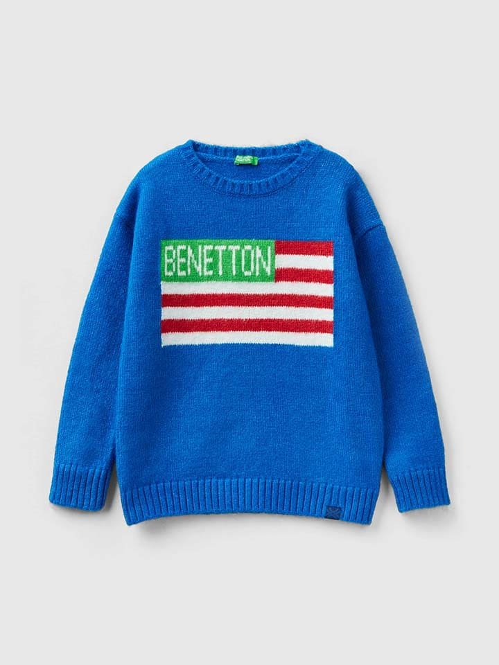 Benetton Sweter w kolorze niebieskim