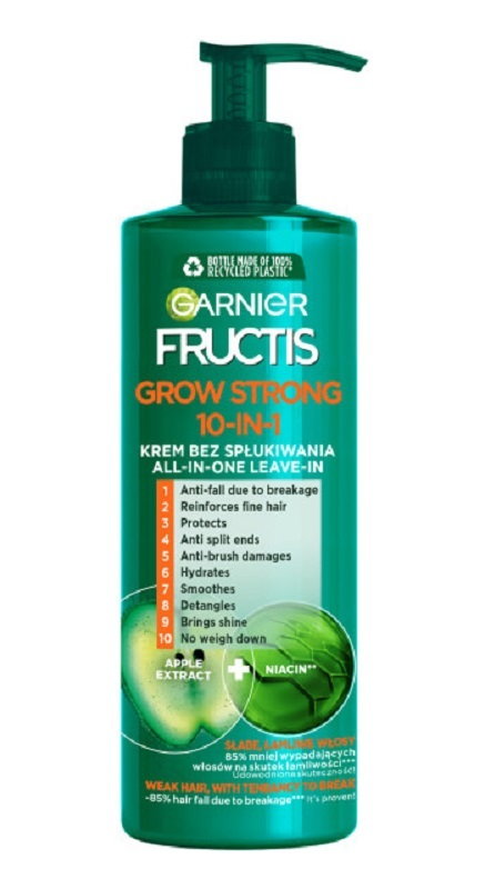 Fructis - Krem do włosów bez spłukiwania 10w1 Grow Strong 400ml
