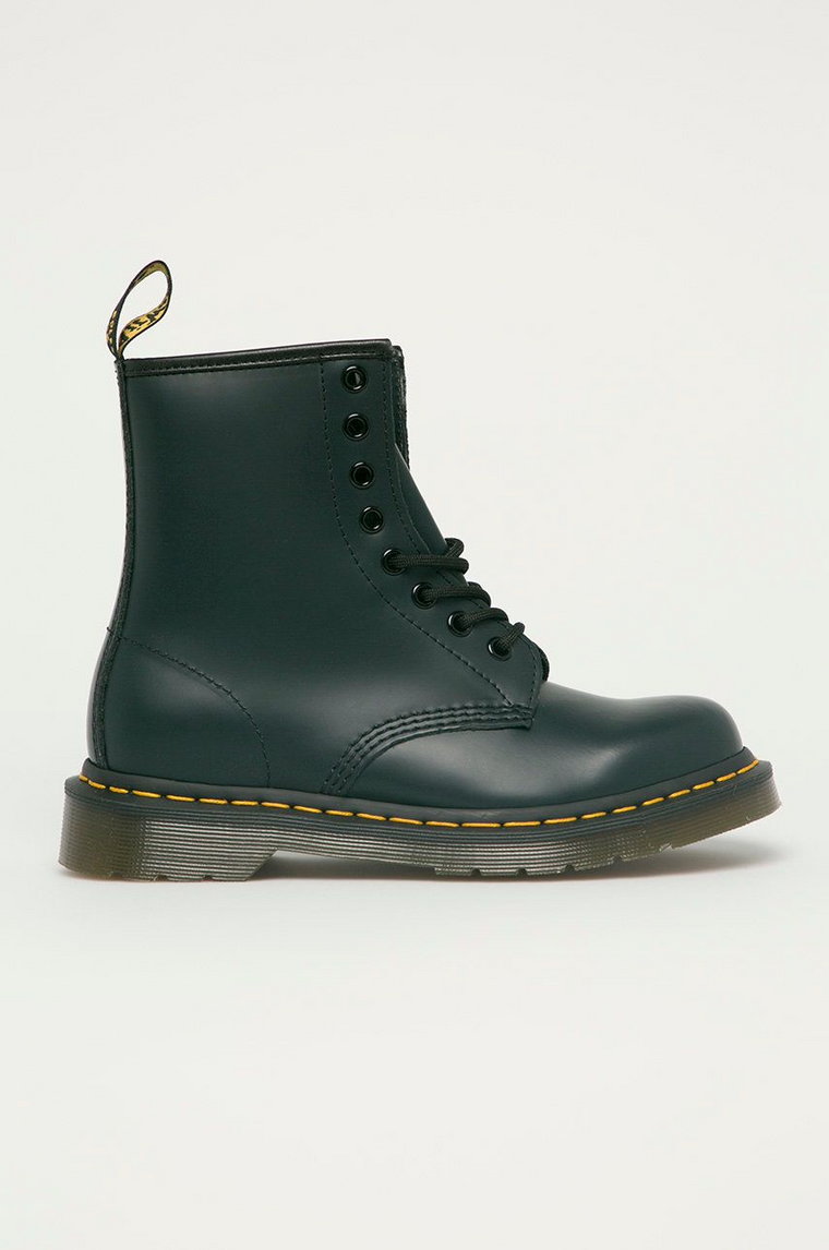 Dr. Martens workery skórzane 1460 kolor granatowy na platformie 11822600