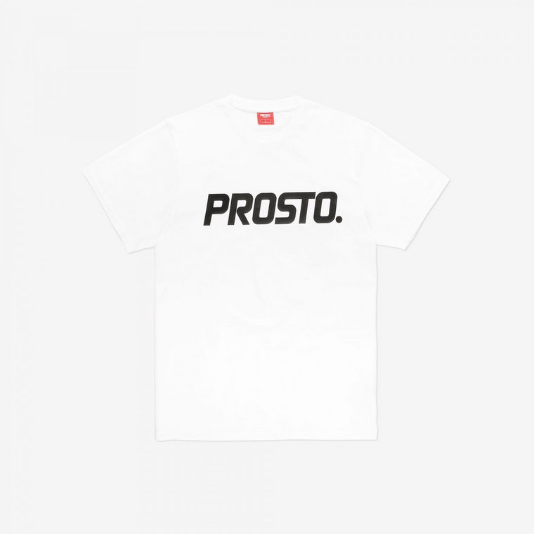 Męski t-shirt z nadrukiem Prosto Biglog - biały