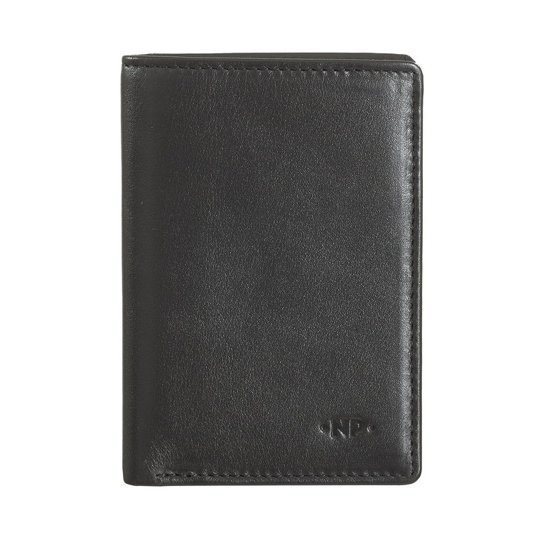 Nuvola Pelle Mały skórzany portfel męski, kompaktowy, minimalistyczny portfel na karty, z tylną kieszenią na zamek błyskawiczny, kieszenią na gotówkę, portfele