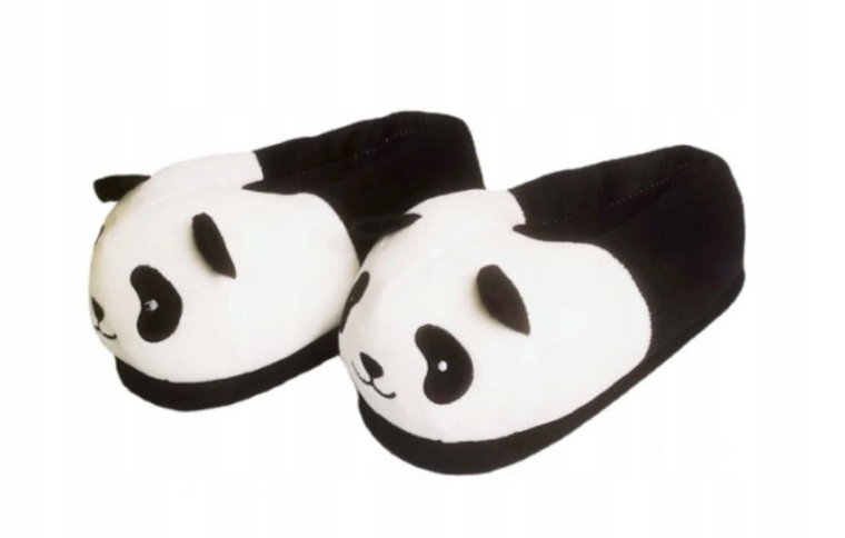 Pluszowe Kapcie Laczki Panda Ciepłe Mięciutkie Zima Śmieszne