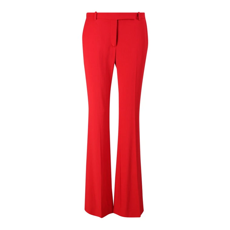Czerwone Spodnie Bootcut - Włoska Rzemiosło Alexander McQueen