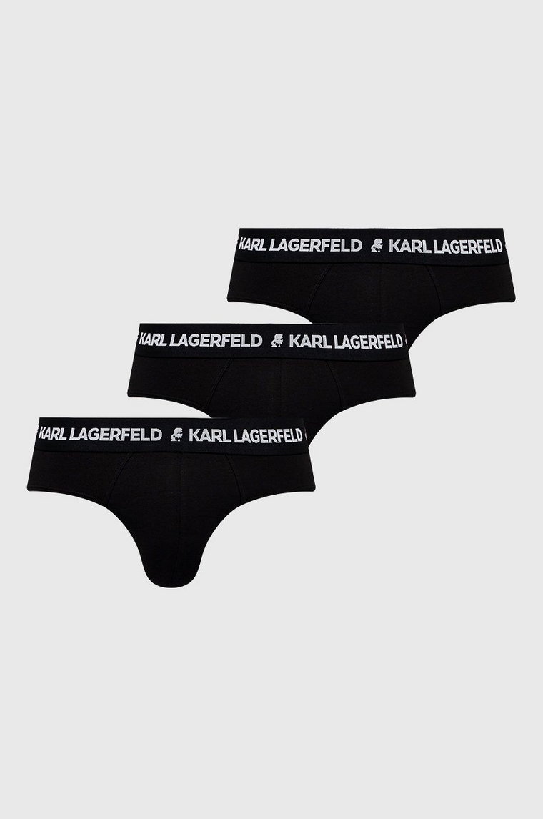 Karl Lagerfeld Slipy (3-pack) 211M2103 męskie kolor czarny