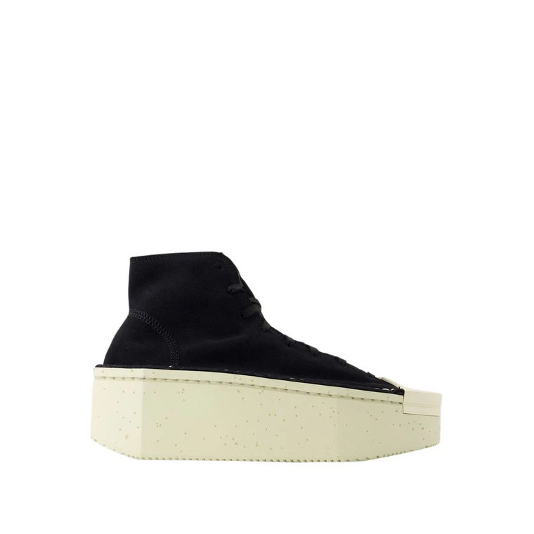 Czarne/Białe Skórzane Sneakersy - Renga Hi Y-3