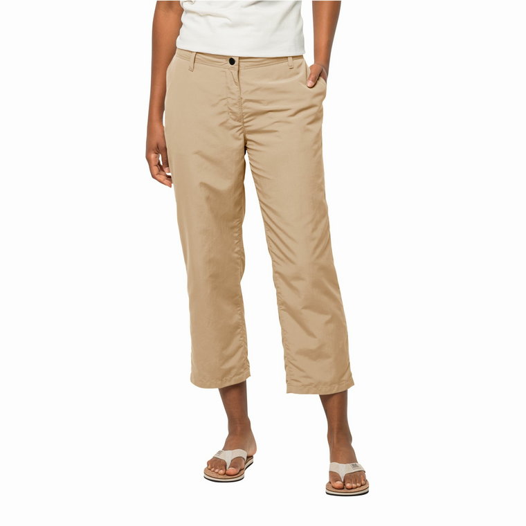 Damskie spodnie Jack Wolfskin KALAHARI 7/8 PANTS W sand storm - 36