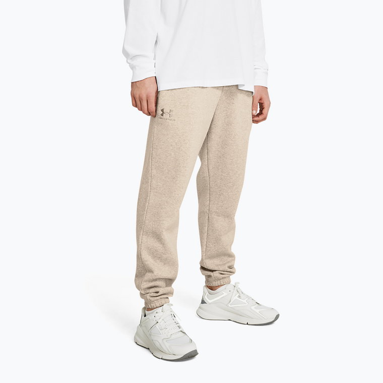 Spodnie treningowe męskie Under Armour Essential Fleece Joggers timberwolf taupe light hthr/timberwolf taupe | WYSYŁKA W 24H | 30 DNI NA ZWROT