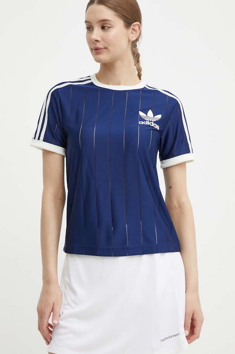 adidas Originals t-shirt damski kolor niebieski IR7466