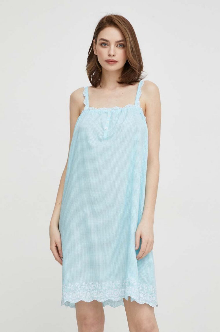 Lauren Ralph Lauren koszula nocna damska kolor niebieski ILN22345