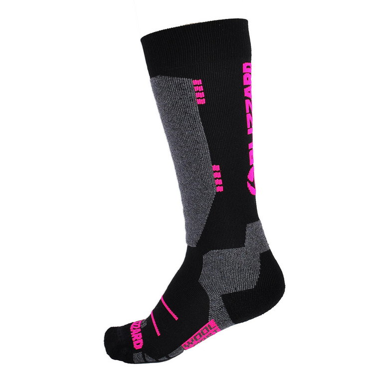 Skarpety narciarskie Blizzard Wool Sport Ski Merino black/pink