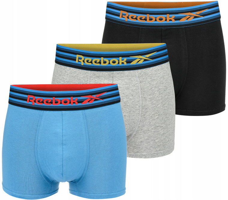 Reebok Majtki Bokserki Męskie Bawełna 3PAK r. XL