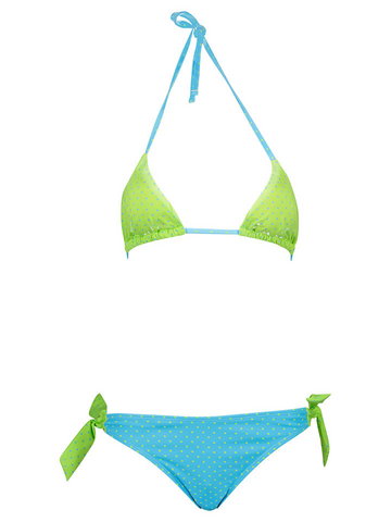 Guillermina Baeza Bikini w kolorze zielono-błękitnym