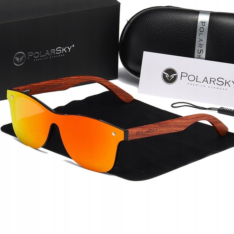 OKULARY Z POLARYZACJĄ UV400 drewniane POLARSKY