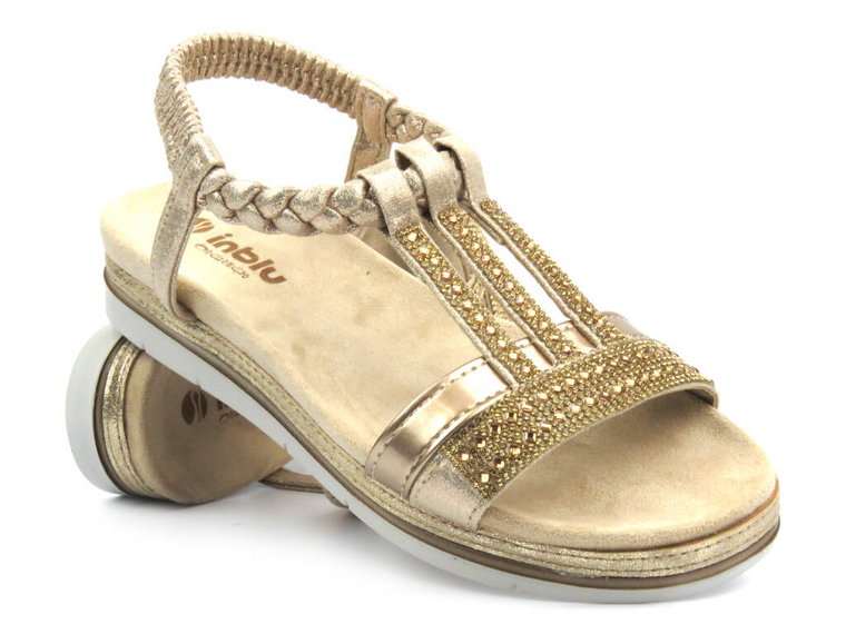 Sandały damskie - INBLU SA-46, złote