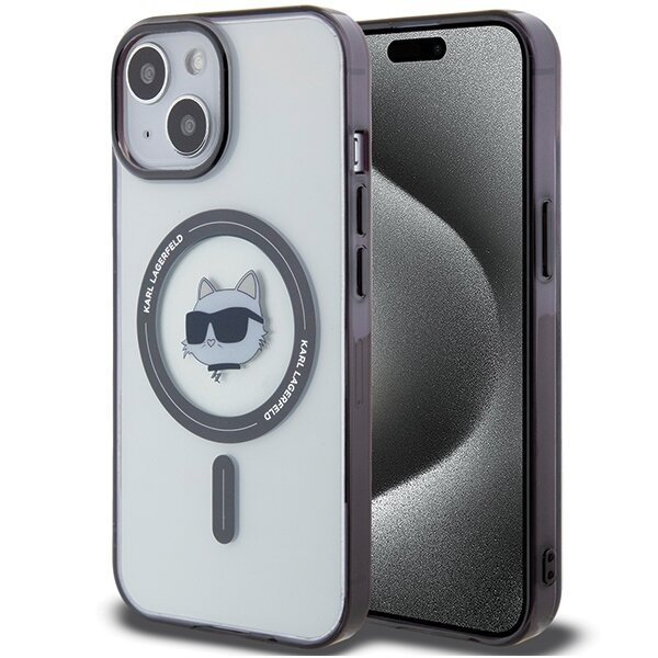 Karl Lagerfeld KLHMP15MHCHNOTK iPhone 15 Plus 6.7" transparent hardcase IML Choupette`s Head MagSafe