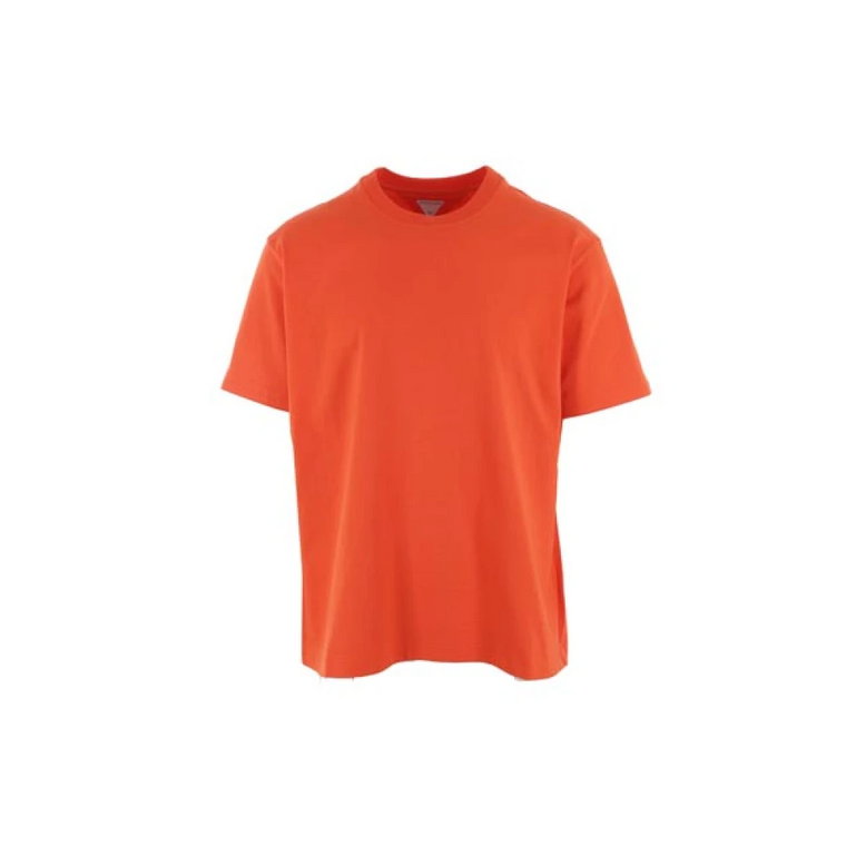 Pomarańczowy Oversize Bawełniany T-shirt Bottega Veneta