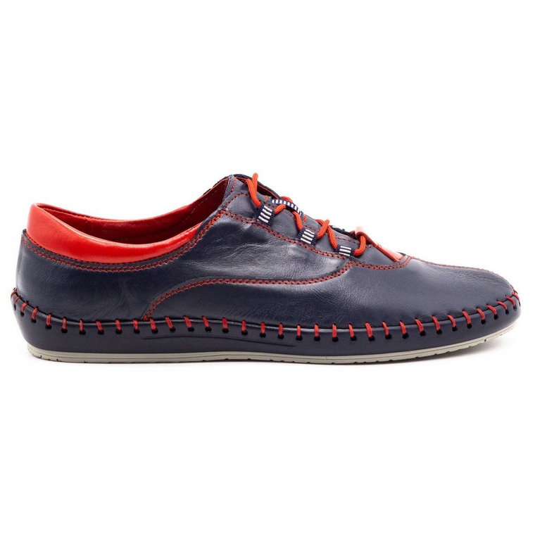 Olivier Buty męskie casual 312K granat lico granatowe