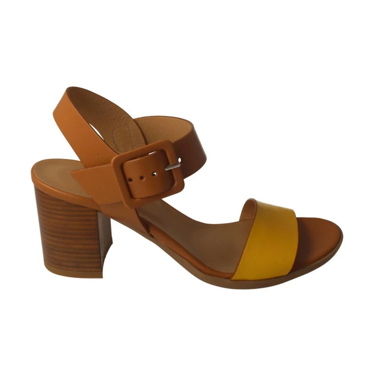 Tan Mustard High Heel Sandals Nerogiardini