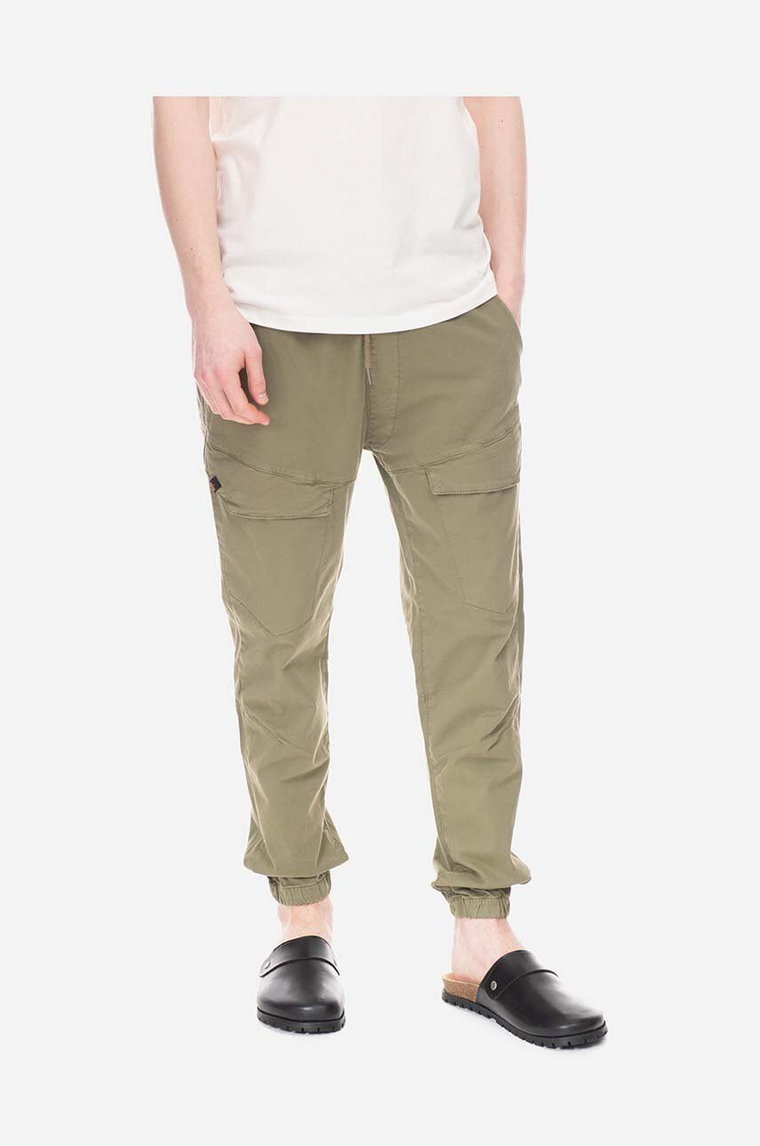 Alpha Industries spodnie Hidden Cargo Jogger męskie kolor zielony w fasonie cargo 136202.11-ZIELONY