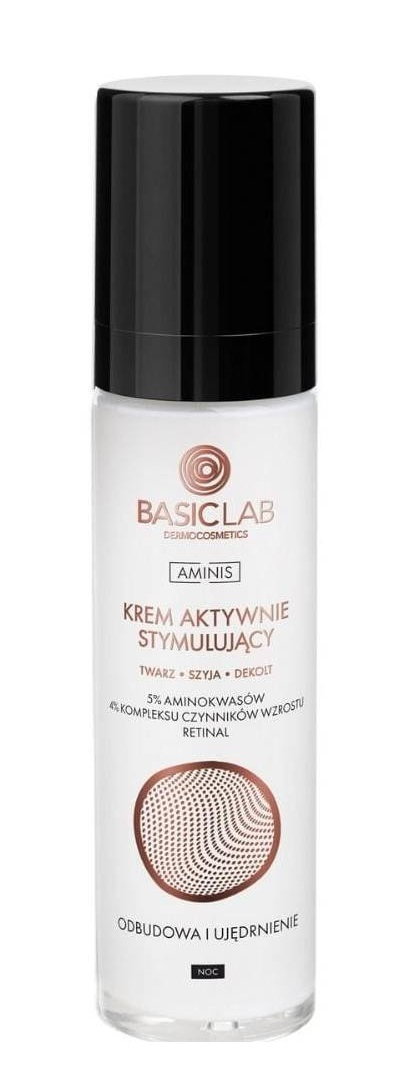 BasicLab Aminis Krem aktywnie stymulujący na noc 5% aminokwasy i retinal 50ml