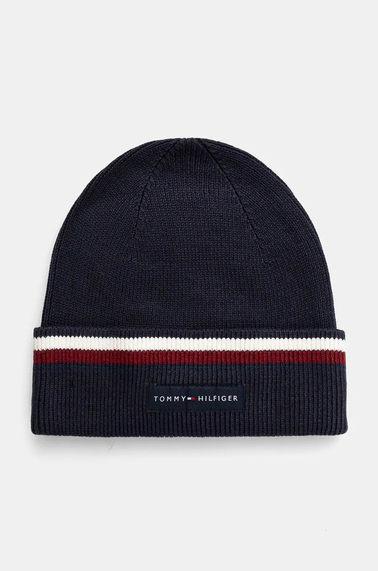 Tommy Hilfiger czapka bawełniana kolor granatowy bawełniana AM0AM12983