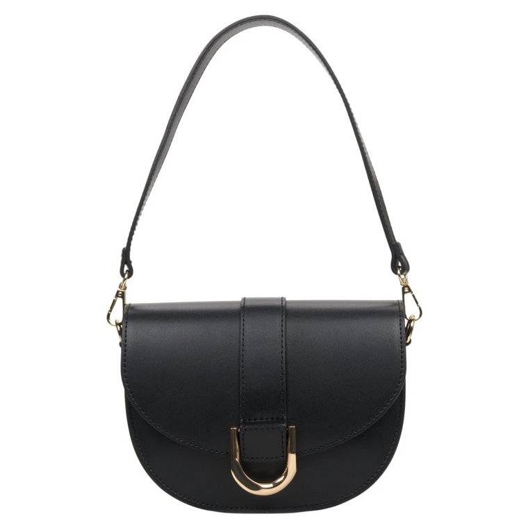 Women's Black Leather Crossbody Bag made in Italy Estro Er00112540 Estro