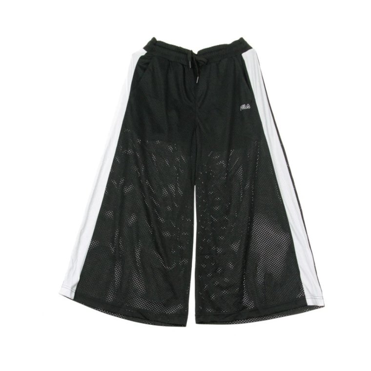 Czarne/Białe Spodnie Dresowe Culottes Fila