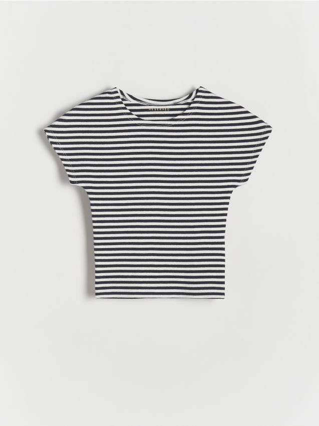 Reserved - Prążkowany t-shirt - wielobarwny