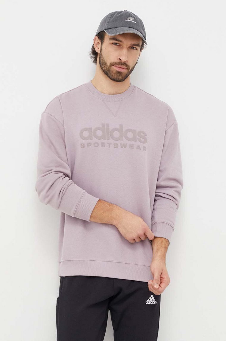 adidas bluza męska kolor fioletowy z nadrukiem IW1192