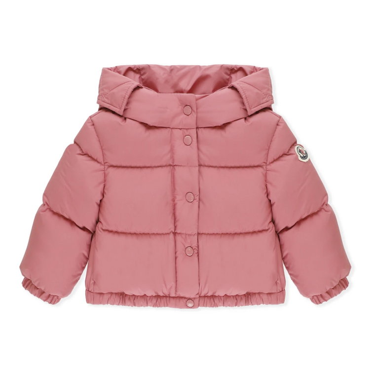 Różowa Baby Pikowana Kurtka Puchowa Moncler