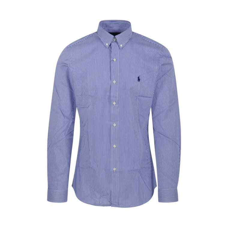 Elegancka Koszula Sportowa w Paski Niebiesko-Białe Ralph Lauren
