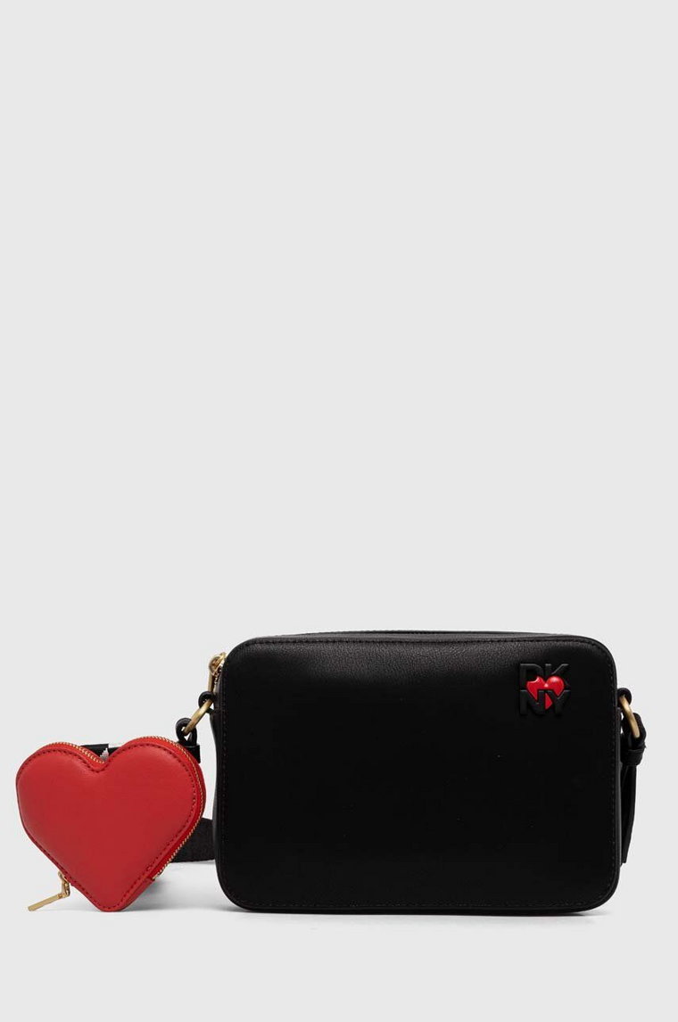 Dkny torebka skórzana HEART OF NY kolor czarny R41EZE98