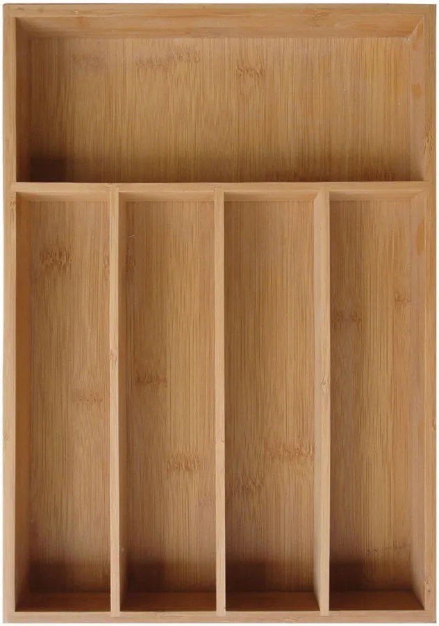 Bambusowy wkład do szuflady z 5 przegrodami - Xebik 9X