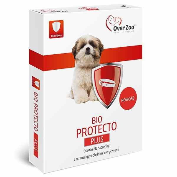 Obroża przeciw kleszczom i pchłom dla szczeniąt OVERZOO Bio Protecto Plus, czerwona, 35 cm